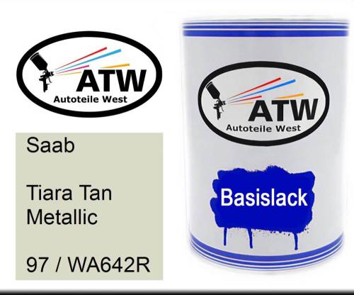 Saab, Tiara Tan Metallic, 97 / WA642R: 500ml Lackdose, von ATW Autoteile West.